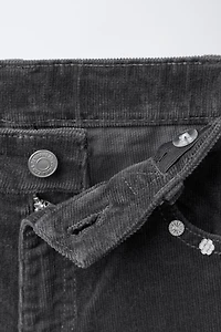 PANTALON DROIT EN VELOURS CÔTELÉ À CLOUS