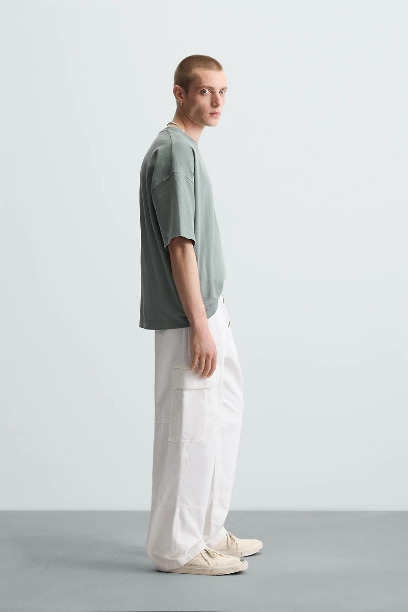 WASHED LIGHT WEIGHT BOXY FIT T-SHIRT