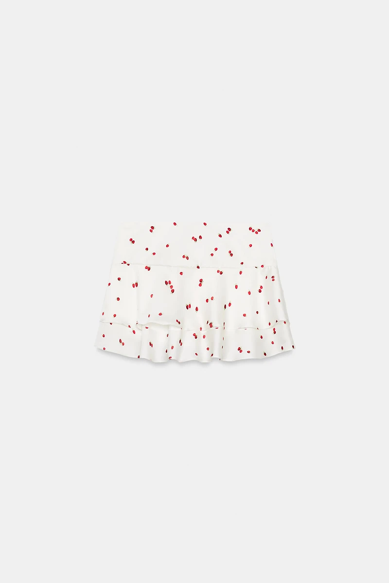 MINI JUPE VOLANTS FRAISES