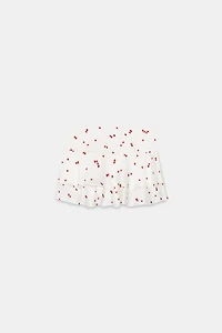 MINI JUPE VOLANTS FRAISES
