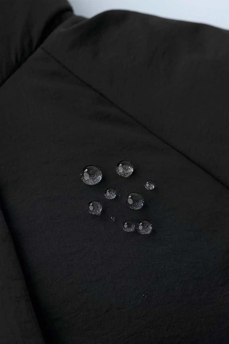 DOUDOUNE 50% PLUME ET DUVET DÉPERLANTE AVEC CAPUCHE EFFET FOURRURE AMOVIBLE