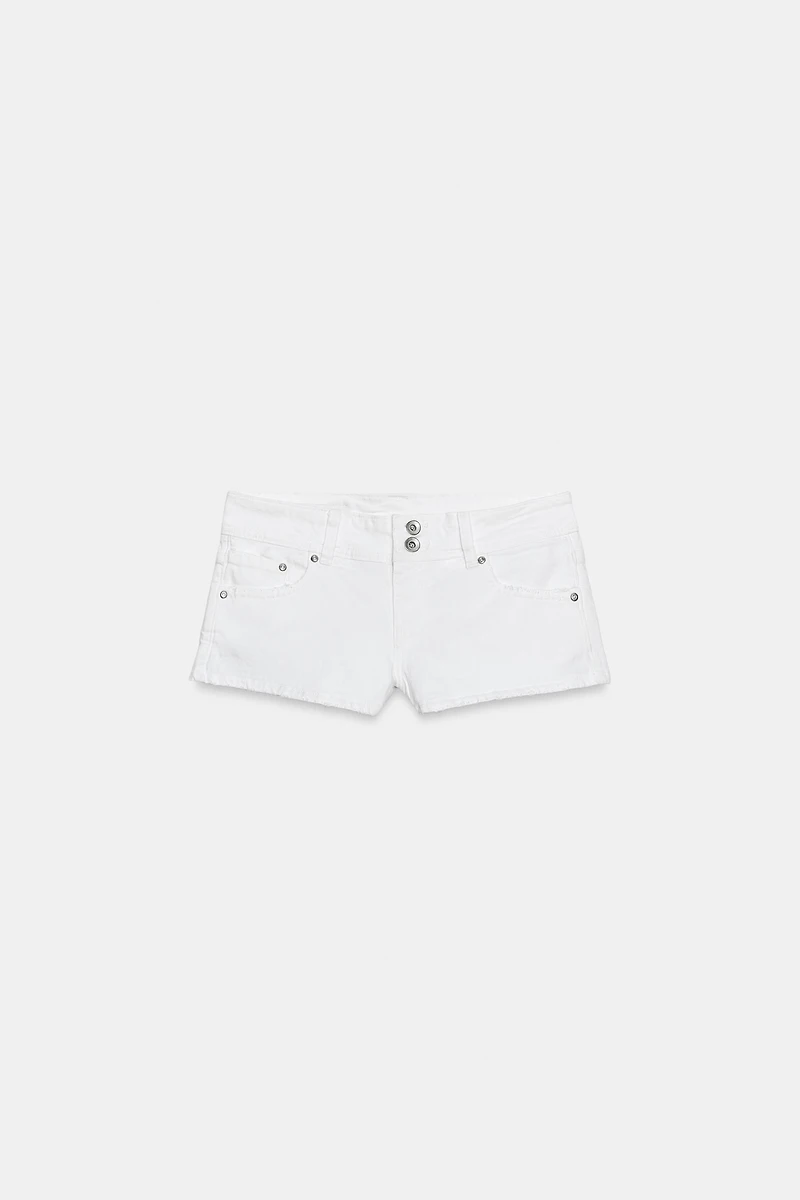 SHORT MINI EN DENIM TRF TAILLE BASSE