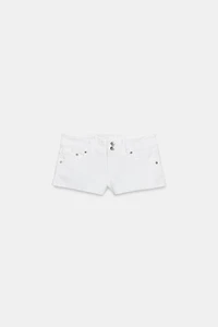 SHORT MINI EN DENIM TRF TAILLE BASSE
