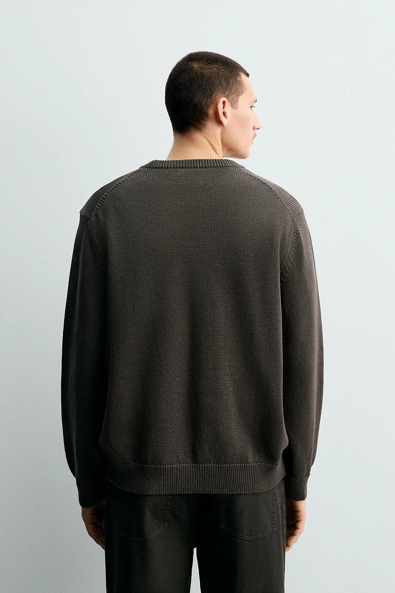 REGULAR FIT COTTON SWEATER