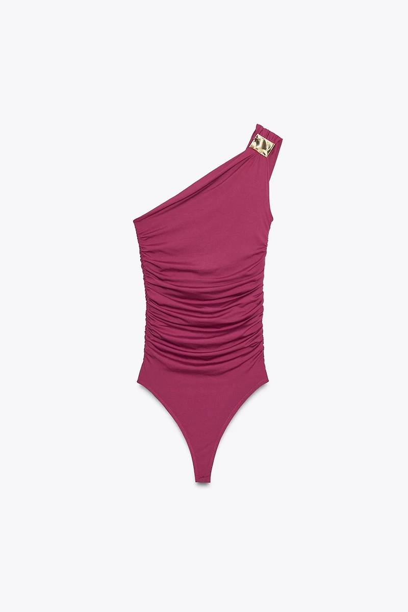BODY ASYMÉTRIQUE POLYAMIDE PIÈCE MÉTALLIQUE