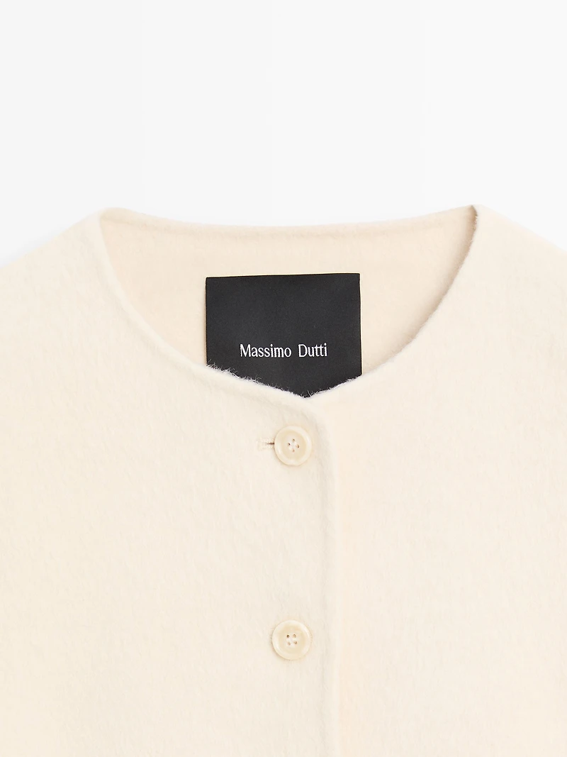 Short wool blend jacket