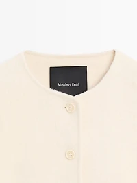 Short wool blend jacket