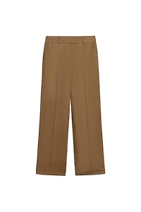 LINEN BLEND STRAIGHT LEG PANTS