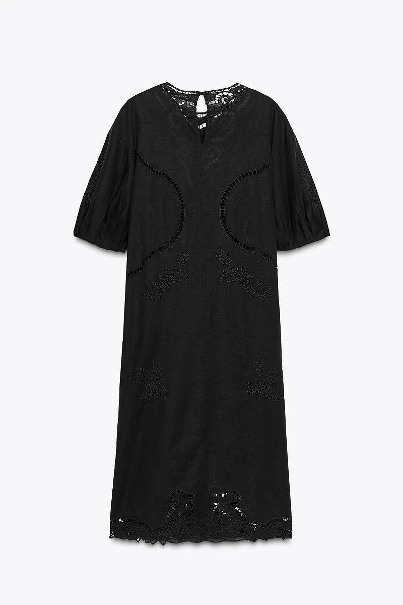 ZW COLLECTION EMBROIDERED MIDI DRESS