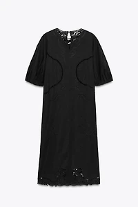 ZW COLLECTION EMBROIDERED MIDI DRESS