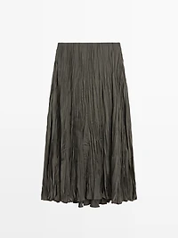 Long flowing pleated skirt