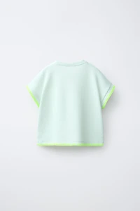 FLUORESCENT CONTRAST WAFFLE SHIRT