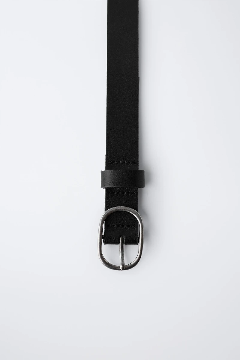 LEATHER BUCKLE BELT