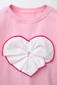 T-SHIRT CŒUR ASSEMBLÉ POPELINE
