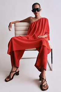 LEATHER WIDE HEEL SANDALS