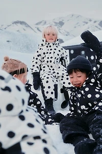 WATER RESISTANT AND WINDPROOF POLKA DOT JUMPSUIT