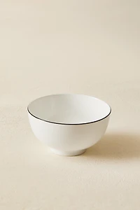 BONE CHINA MINI BOWL WITH BLACK RIM