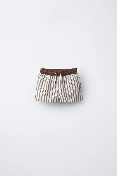1-6 YEARS/ STRIPED SWIM SHORTS