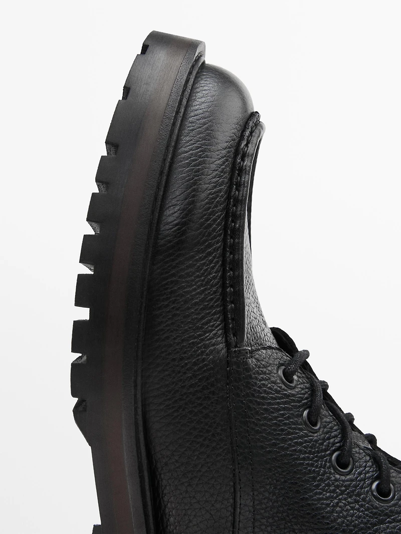 Tumbled moc toe boots