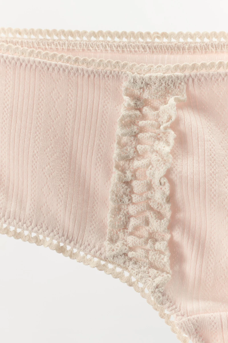 POINTELLE LACE TRIM BRIEFS