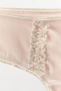 POINTELLE LACE TRIM BRIEFS