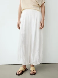 Flowing sarouel trousers with textured detail
