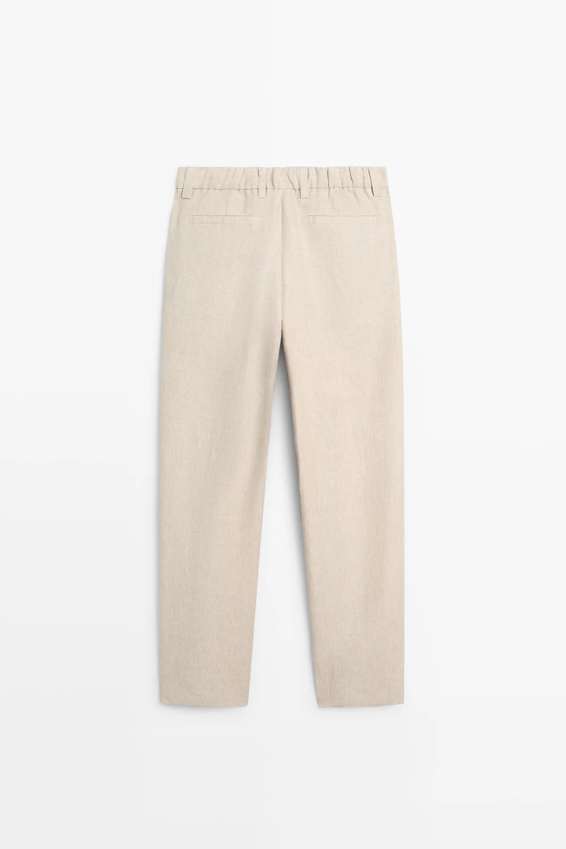 100% linen total look pants