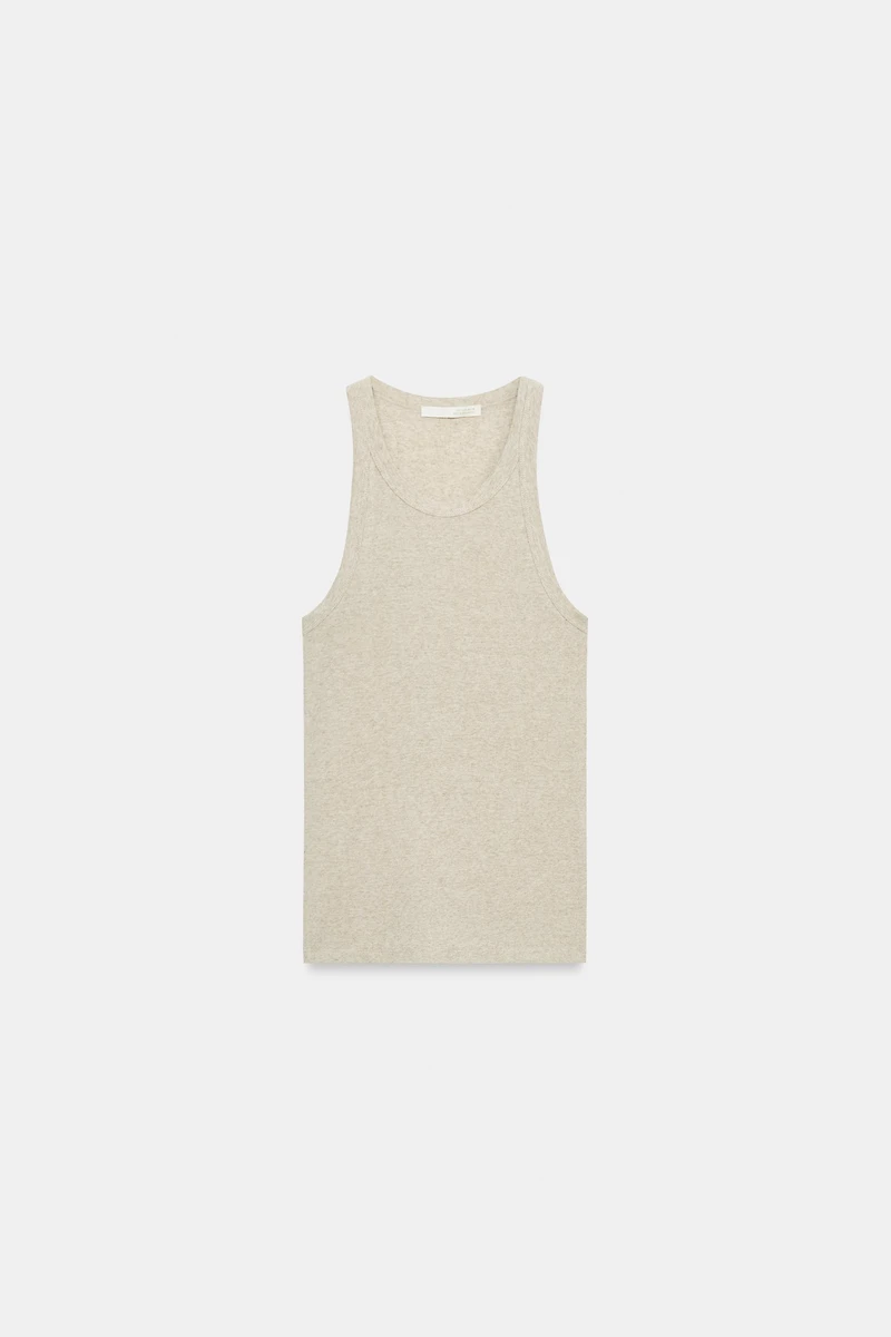 LINEN BLEND HALTER TOP