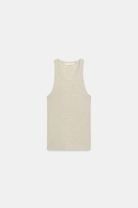 LINEN BLEND HALTER TOP