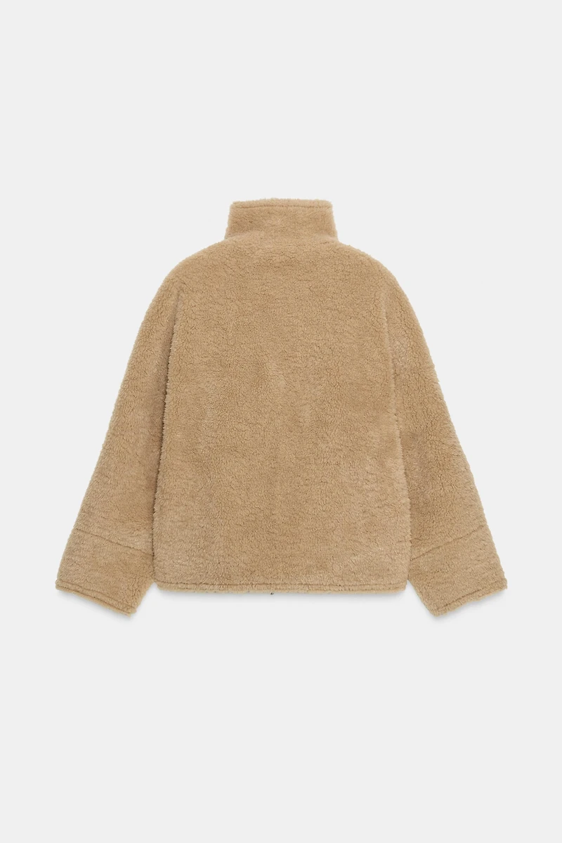 ZW COLLECTION FAUX SHEARLING DOUBLE-FACED JACKET