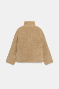 ZW COLLECTION FAUX SHEARLING DOUBLE-FACED JACKET
