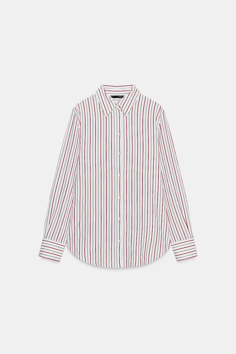 CHEMISE OVERSIZE EN POPELINE RAYÉE