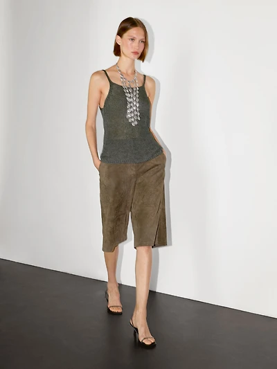 Faded strappy knit top