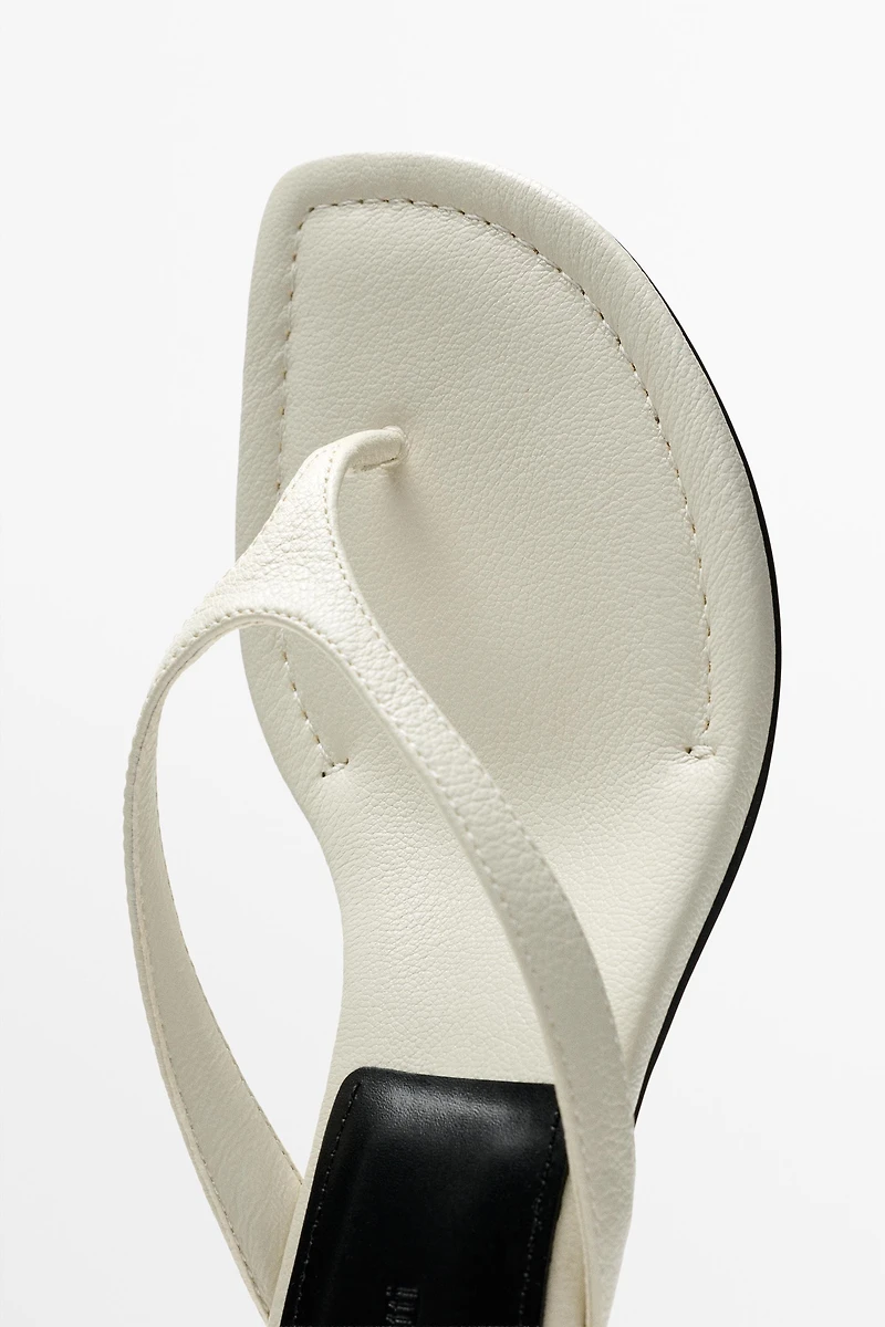 Leather heeled sandals