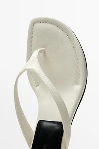 Leather heeled sandals