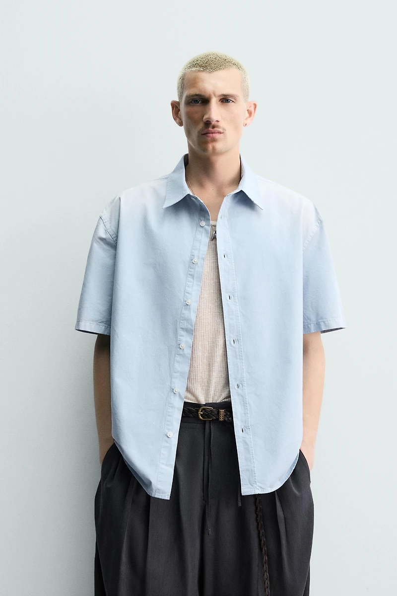 RELAXED FIT SPRAY WASH SHIRT