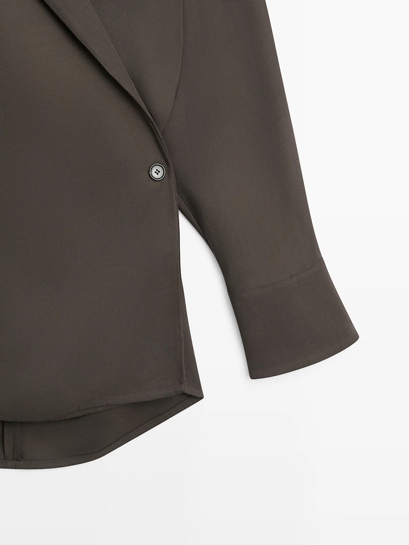 Flowing double-breasted overshirt