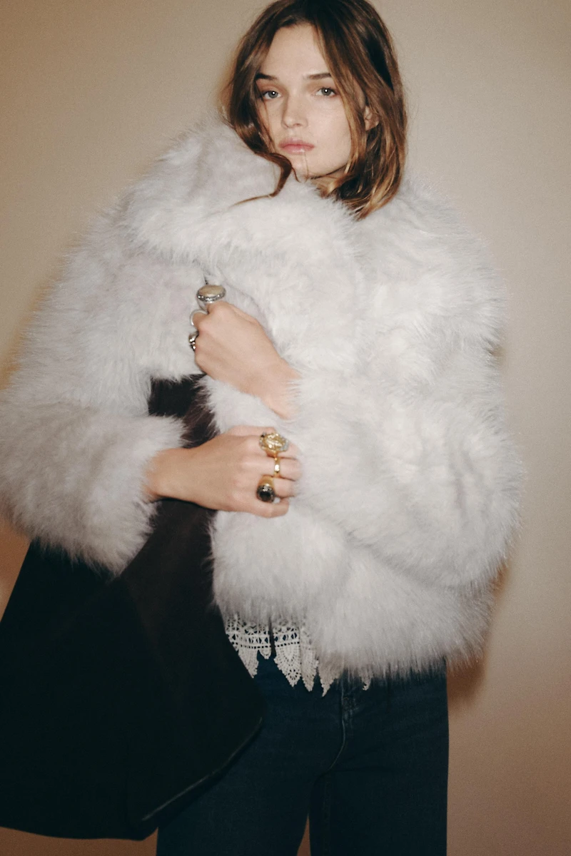 ZW COLLECTION FAUX FUR JACKET