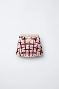 PLAID KNIT SKIRT
