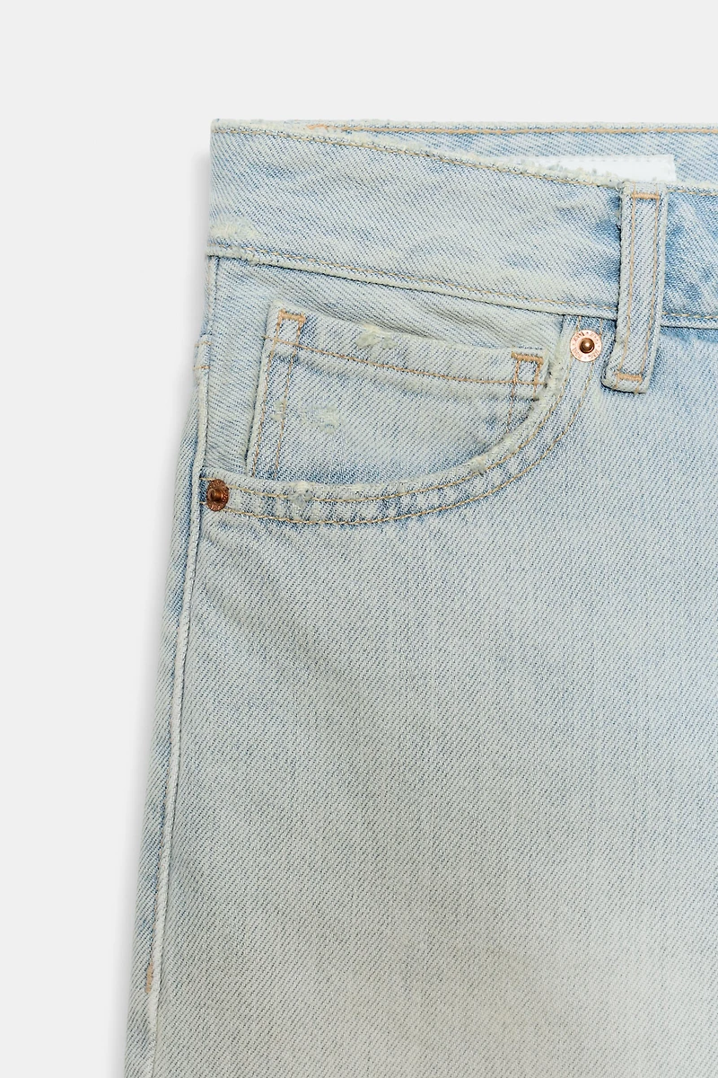 TRF MID RISE DENIM SHORTS