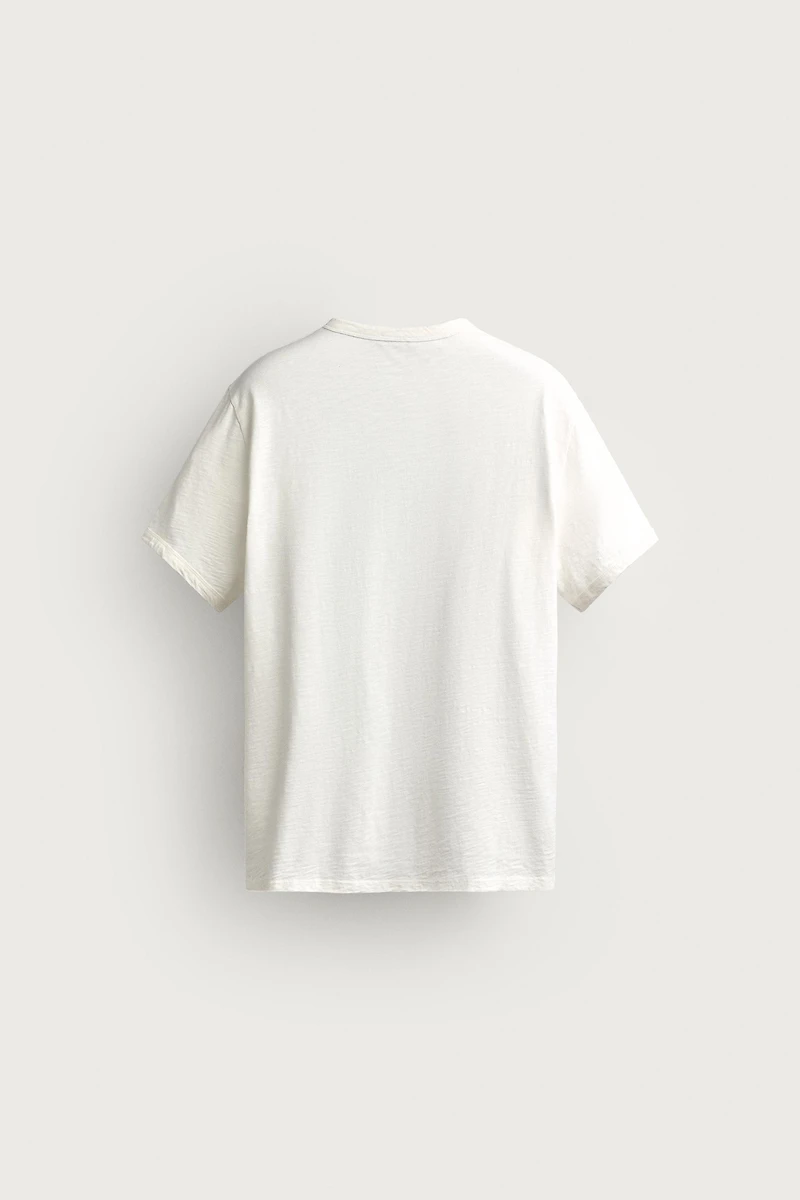 WASHED HENLEY T-SHIRT
