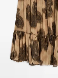 Long paisley print skirt