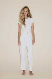HIGH-WAISTED TRF MOM FIT JEANS