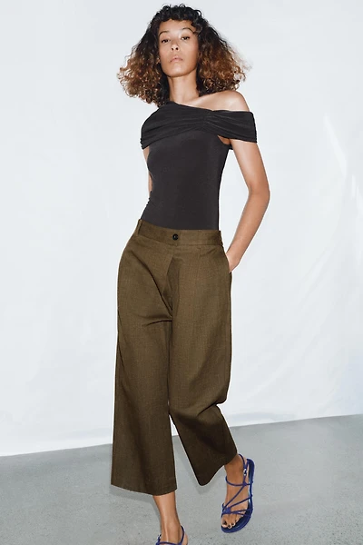 ASYMMETRIC RUCHED BODYSUIT