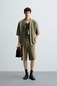 TEXTURED KNIT SHORTS