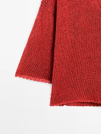 Open-knit sweater with polo collar - Studio