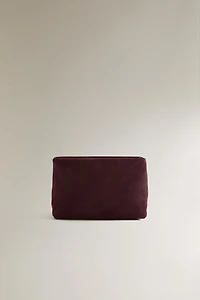 SPLIT LEATHER MAKEUP BAG