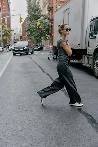 WASHED EFFECT COMBINATION PANTS