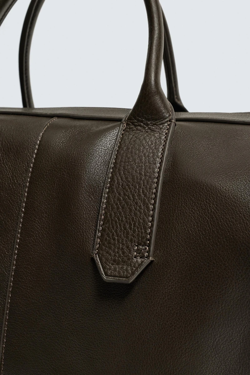 LEATHER SHOPPER BAG