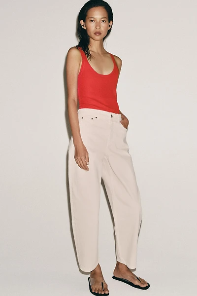 ZW COLLECTION TAPERED MID-RISE JEANS